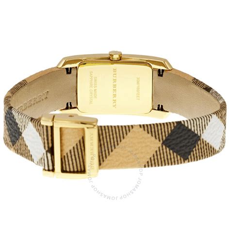 burberry automatic gold watch|Burberry pioneer gold ion plate.